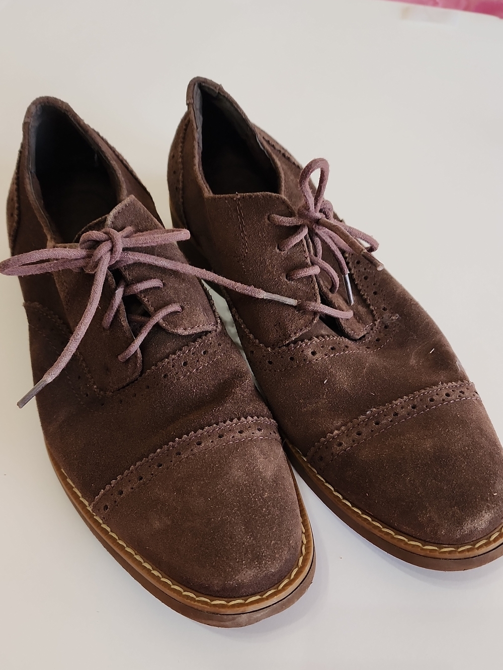 Men's Stacy Adams Brown Suede Wingtip Oxford Dress Shoes